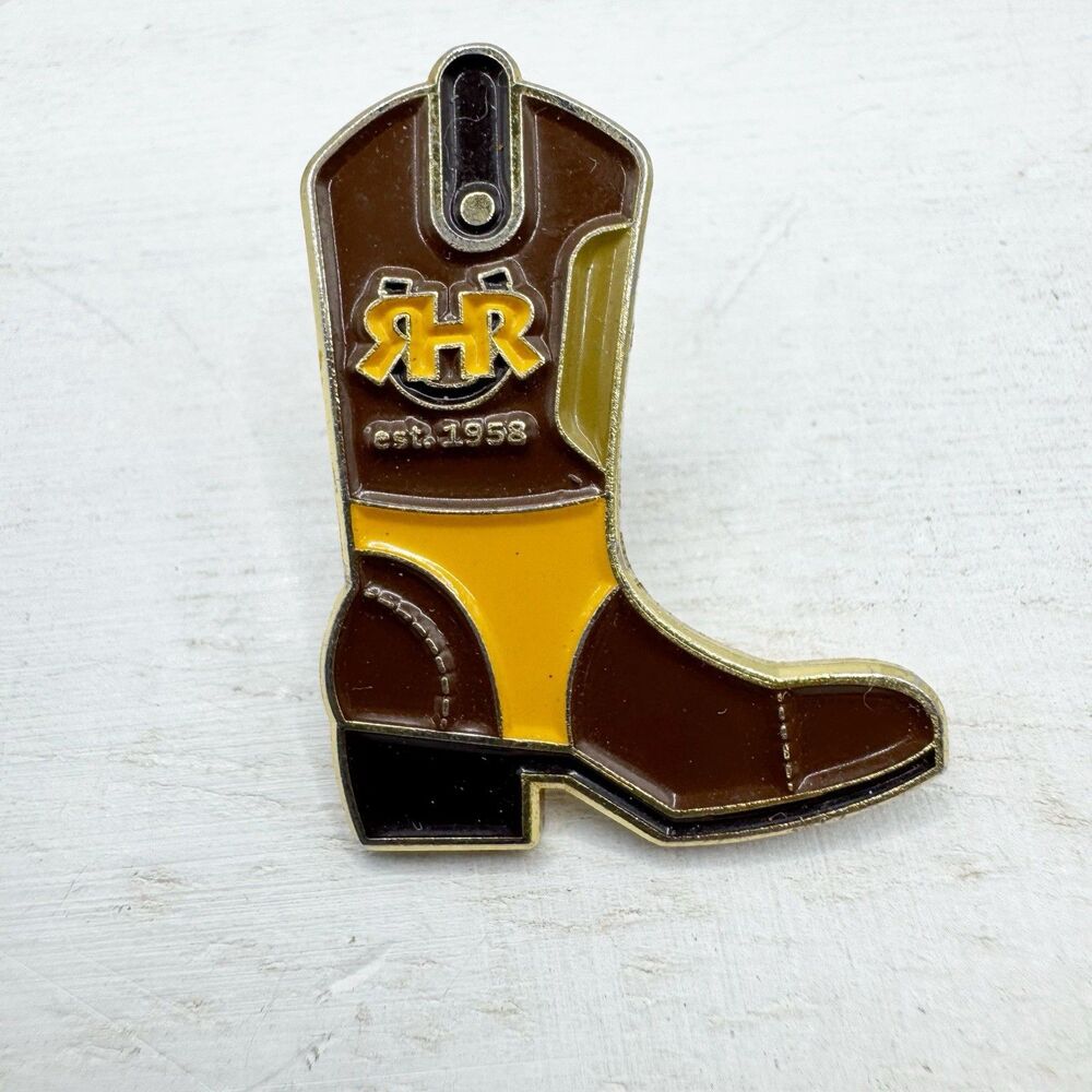 RHR Cowboy Boot Enamel Lapel Pin